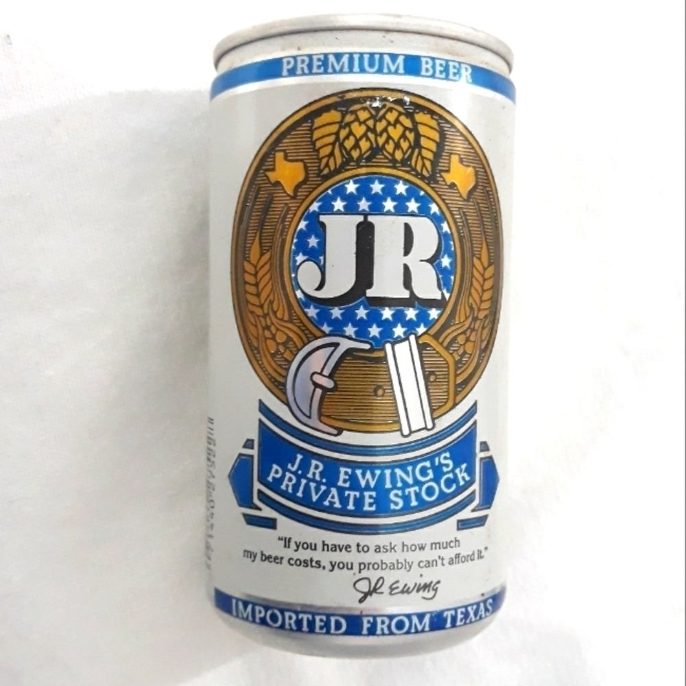 Vintage Late 80's J.R Ewing's Private Stock Premium Beer Can collectable